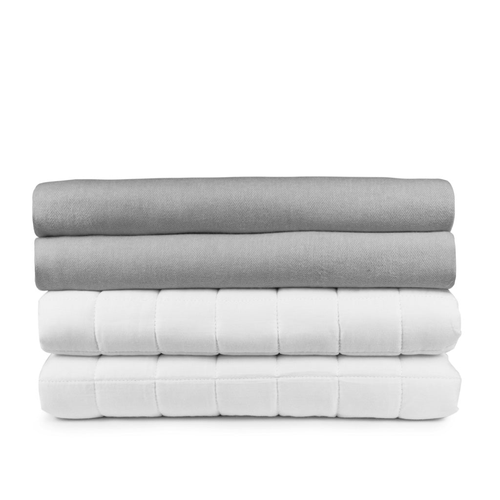 LEVIA Gewichtsdecke aus Flanell Grau